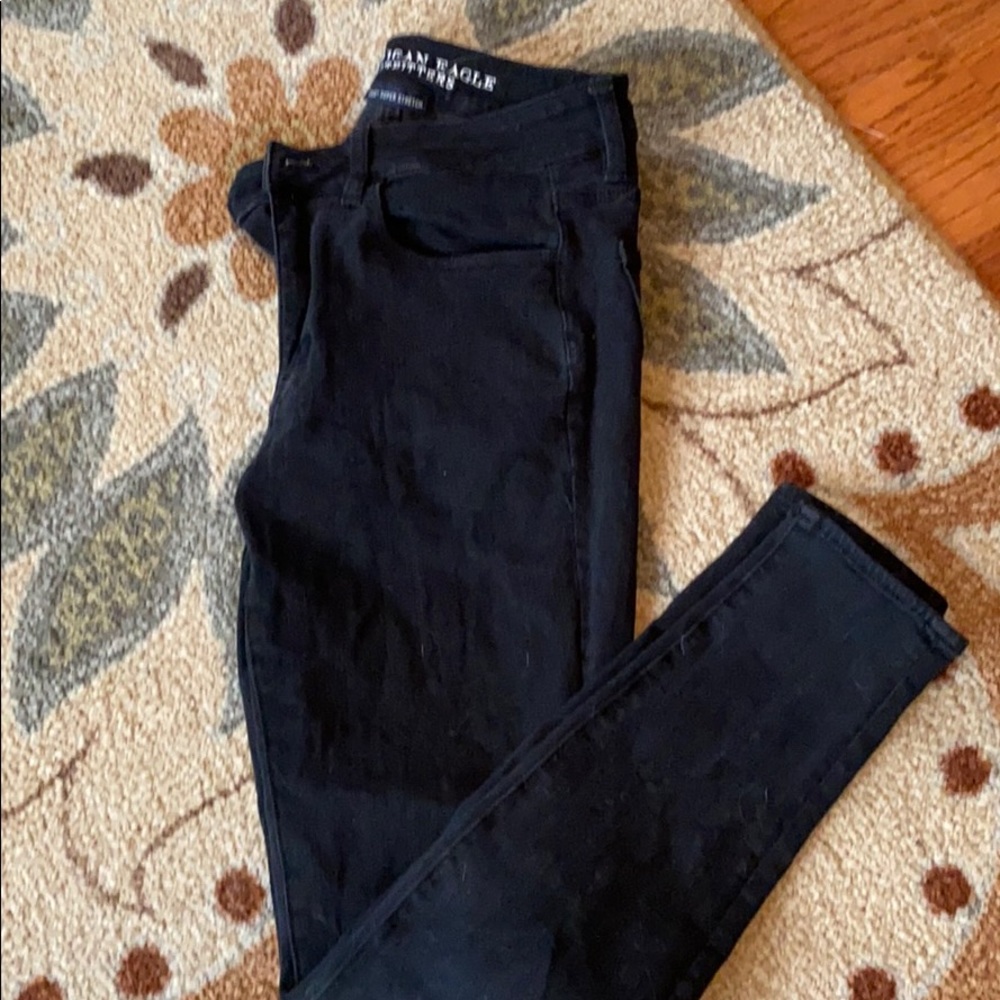 American Eagle Black Superstretch hi-rise jegging